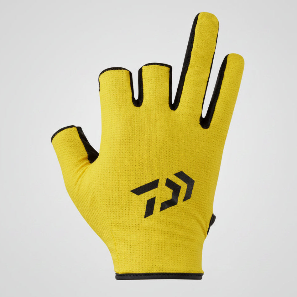 DAIWA DG-6425 MOISTURE WICKING QUICK DRYING GLOVES 3 FINGER CUTS