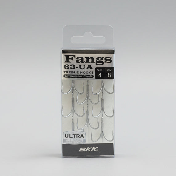 BKK FANGS 63-UA TOURNAMENT GRADE TREBLE HOOKS ULTRA ANTIRUST