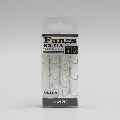 BKK FANGS 63-UA TOURNAMENT GRADE TREBLE HOOKS ULTRA ANTIRUST