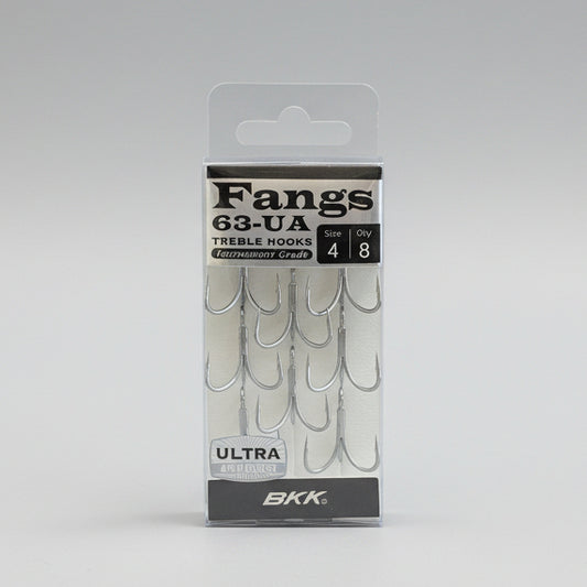 BKK FANGS 63-UA TOURNAMENT GRADE TREBLE HOOKS ULTRA ANTIRUST