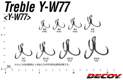 DECOY EXTRA WIDE GAP TREBLE HOOK Y-W77