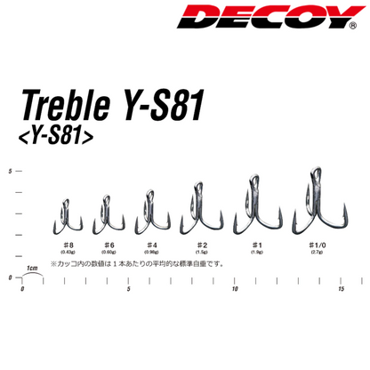 DECOY HEAVY DUTY TREBLE HOOK Y-S81