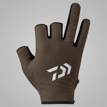 DAIWA DG-6425 MOISTURE WICKING QUICK DRYING GLOVES 3 FINGER CUTS