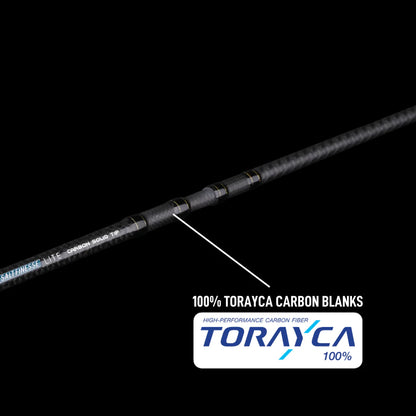 BONE TRAVEL ROD - VOYAGE SALT FINESSE LITE - CARBON SOLID TIP (FOUR PIECE TRAVEL ROD)