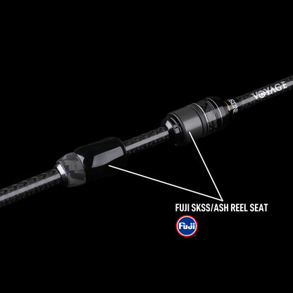 BONE TRAVEL ROD - VOYAGE SALT FINESSE LITE - CARBON SOLID TIP (FOUR PIECE TRAVEL ROD)