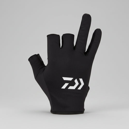 DAIWA DG-6425 MOISTURE WICKING QUICK DRYING GLOVES 3 FINGER CUTS