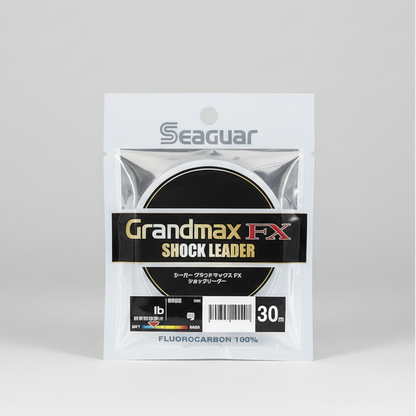 Seaguar Grandmax FX Shock Leader packaging on a white background